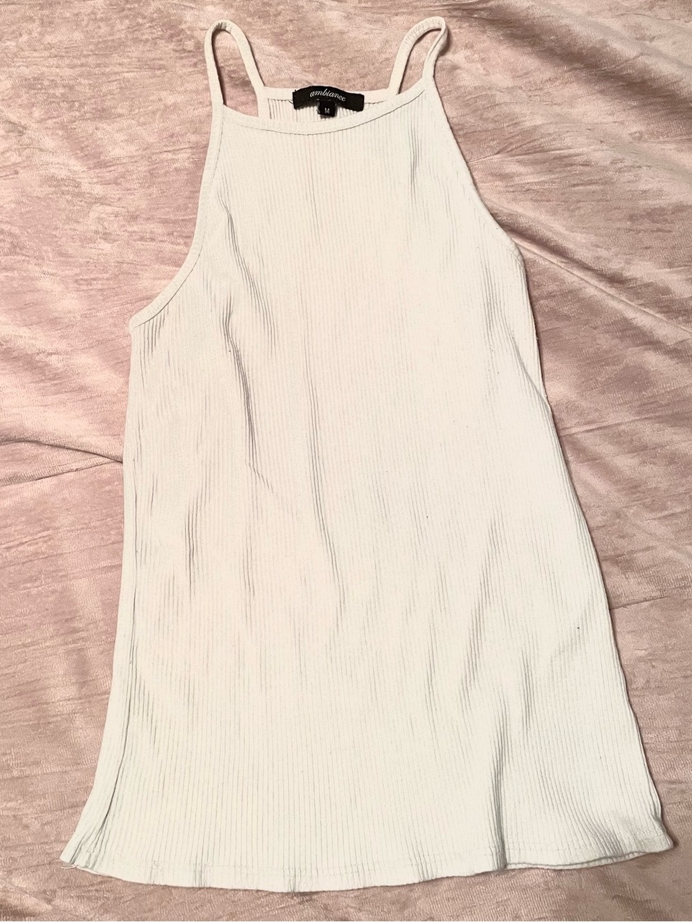 Forever 21 | White Rib Knit Halter High Neck Style Tank Top